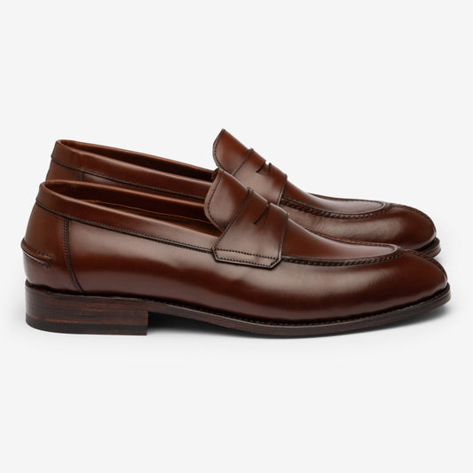 Y-Tip Penny Loafer - Brown - Blake Line