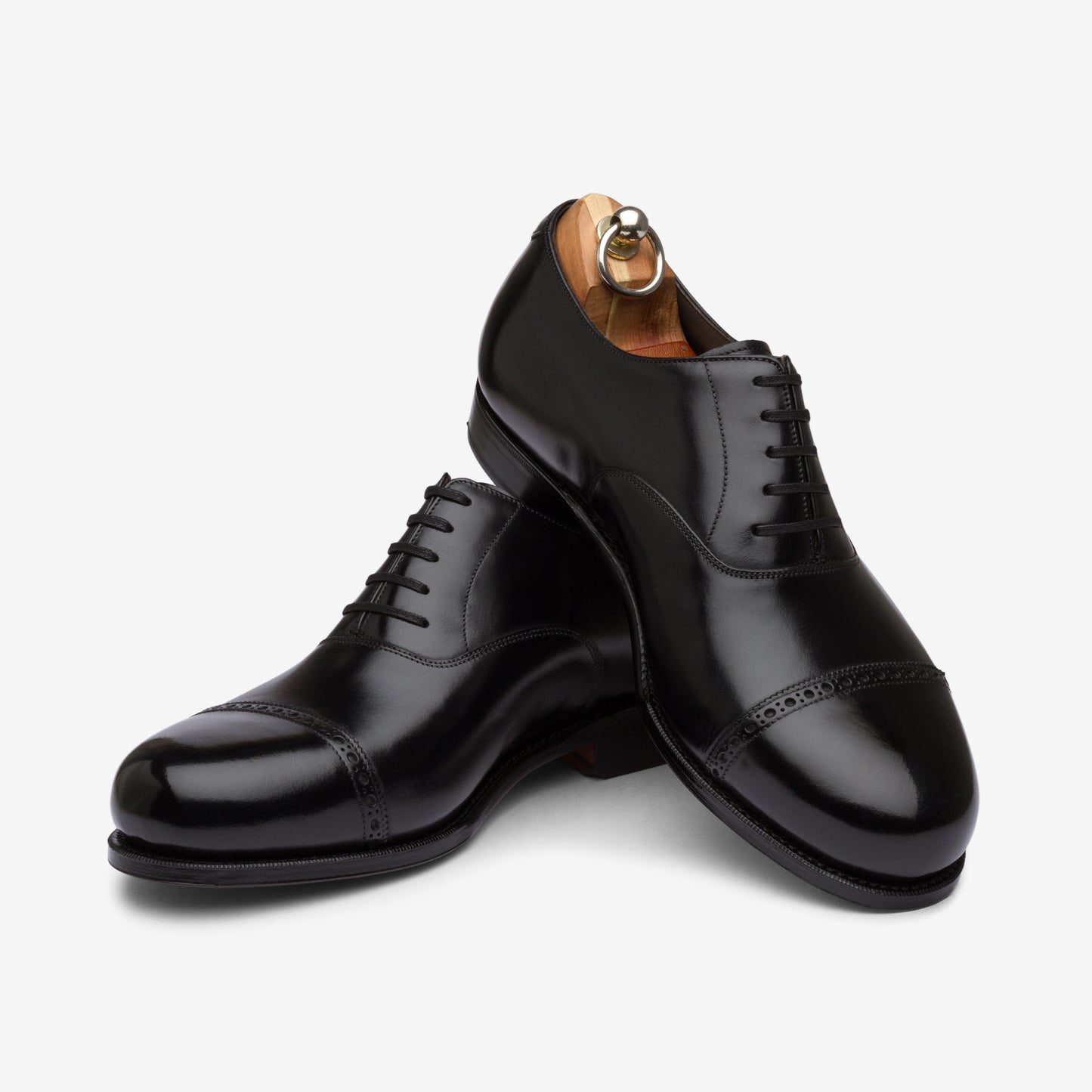Punch Cap Oxford - Black - Mod Last - Blake Line