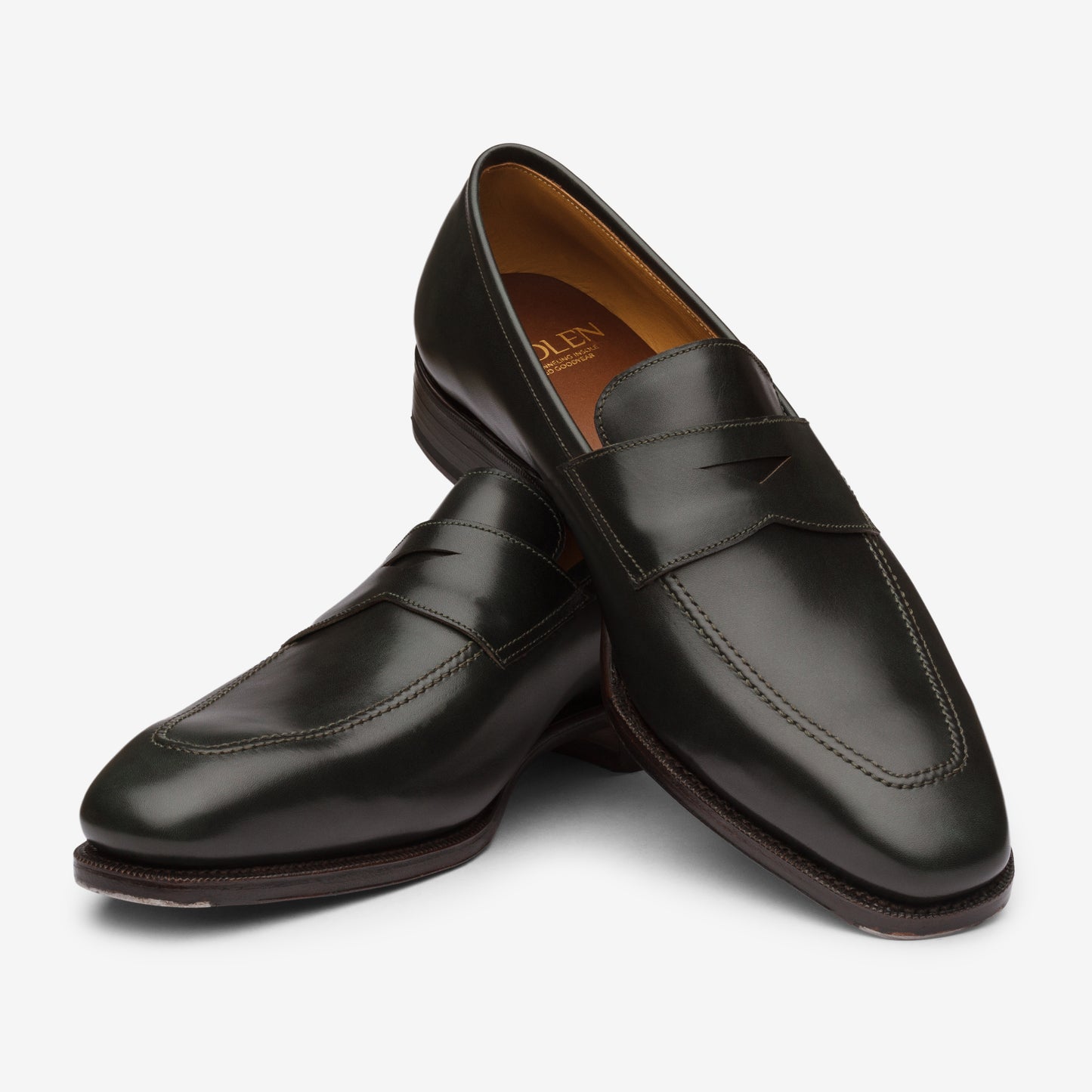 Penny Loafer - Green Museum calf - Deer Last