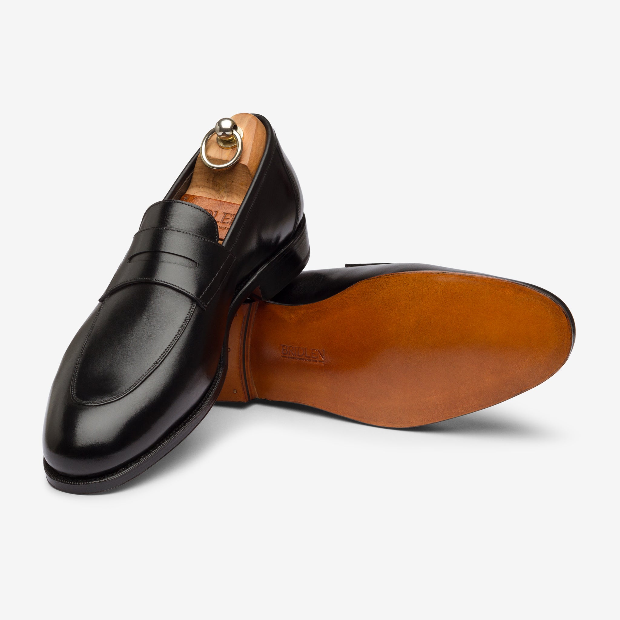 Folded Penny Loafer |  Black - Rufer Last