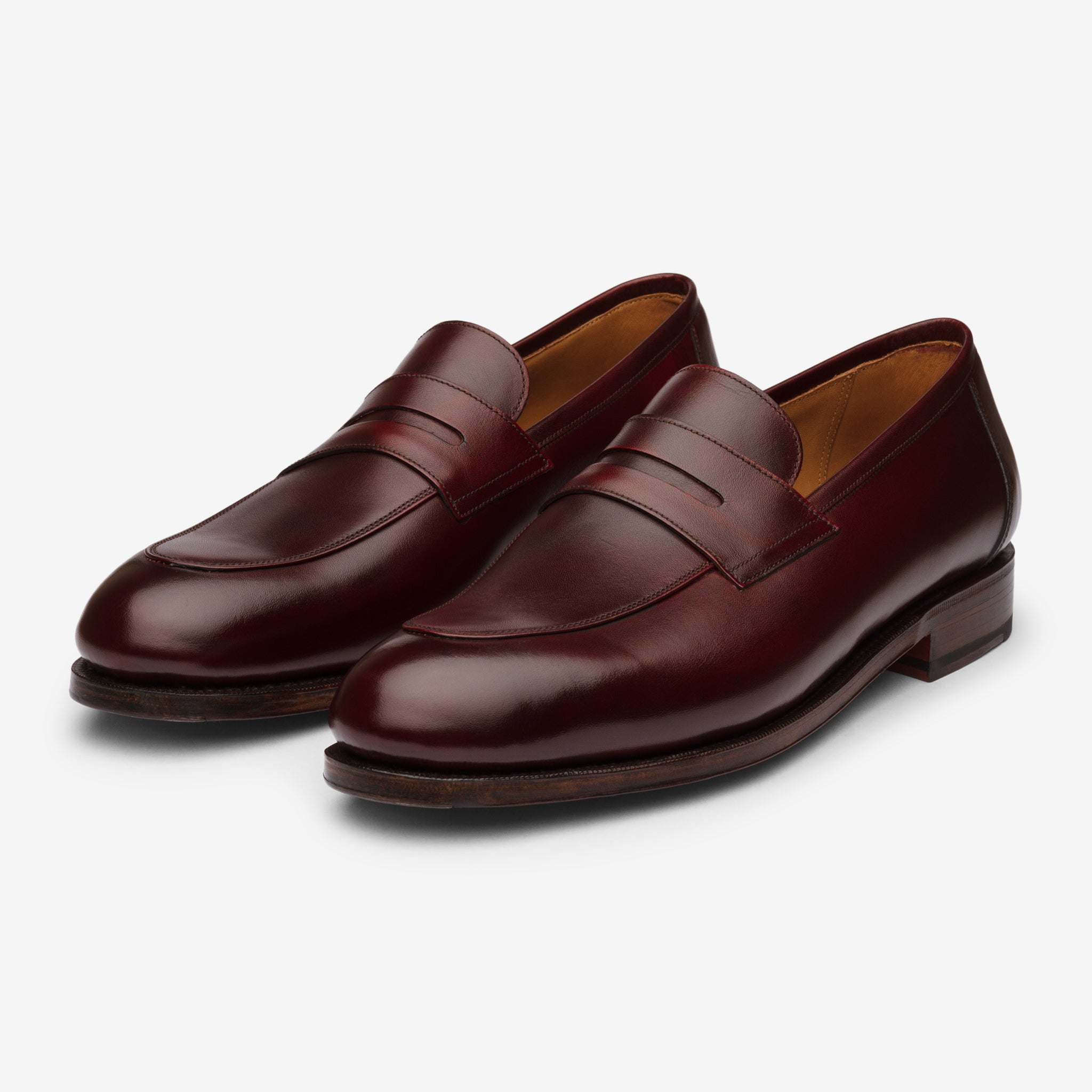 Folded Penny Loafer |  Burgundy - Rufer Last