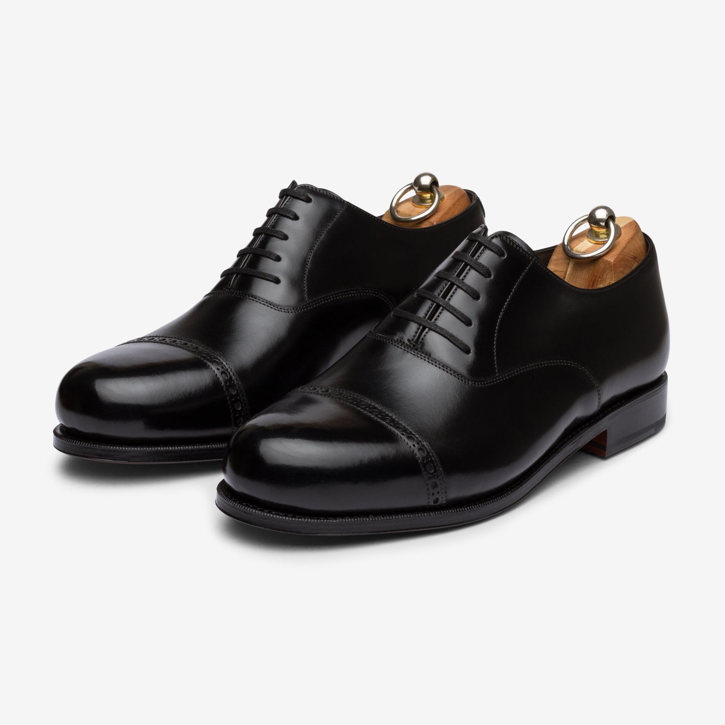 Punch Cap Oxford - Black - Mod Last - Blake Line