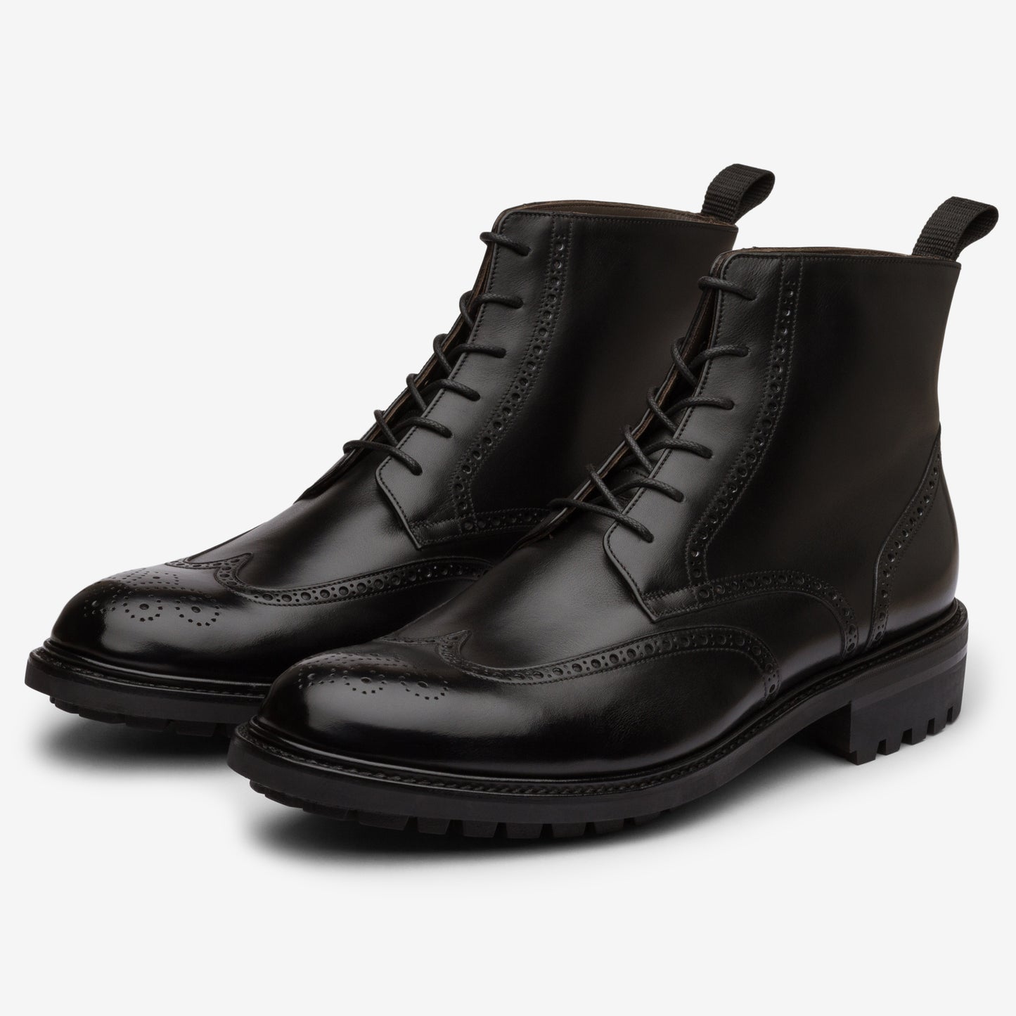 Wingtip Boot - Black - Saga Last