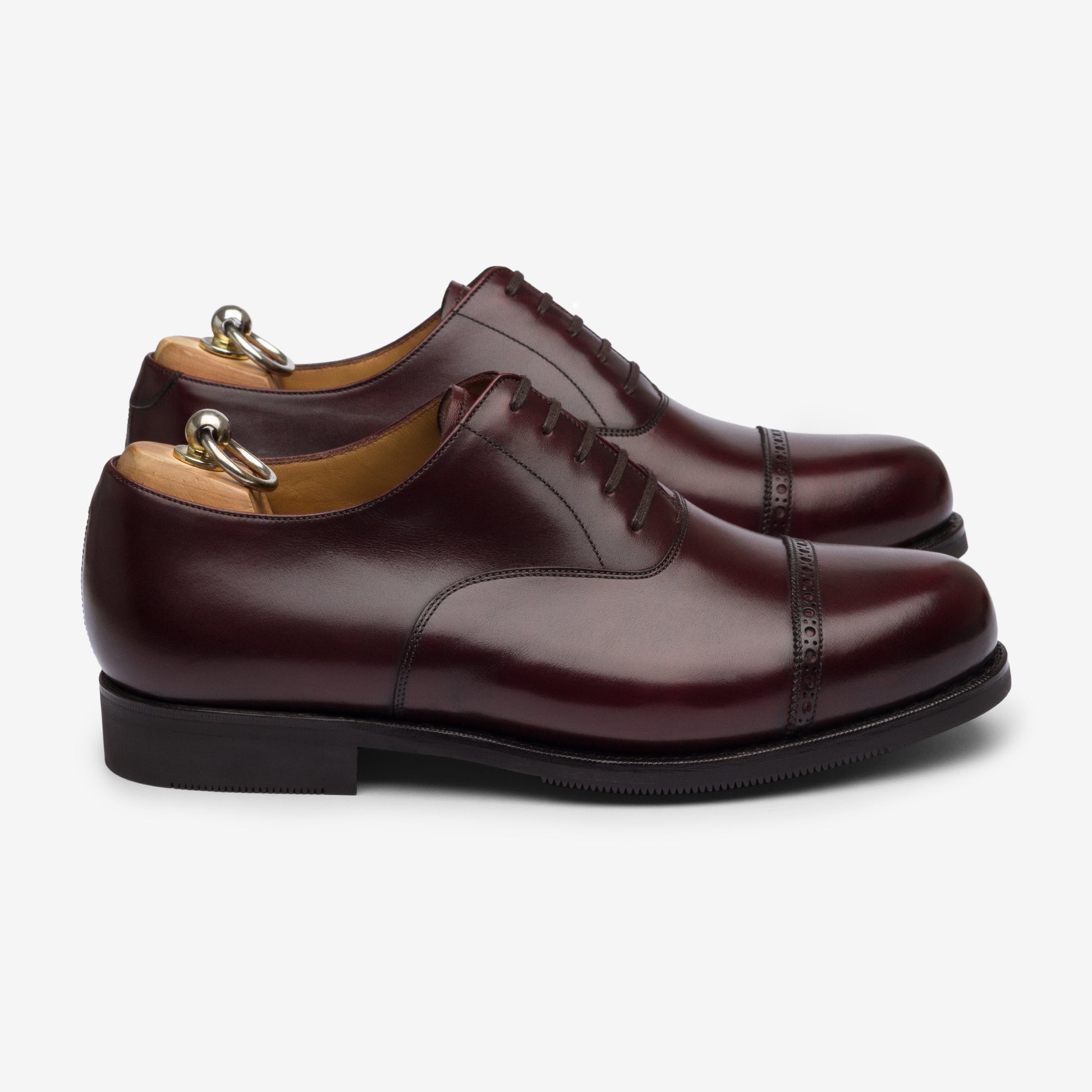 Punch Cap Oxford - Burgundy - Mod Last Bridlen Punch Cap Oxford - Burgundy - Mod Last Bridlen