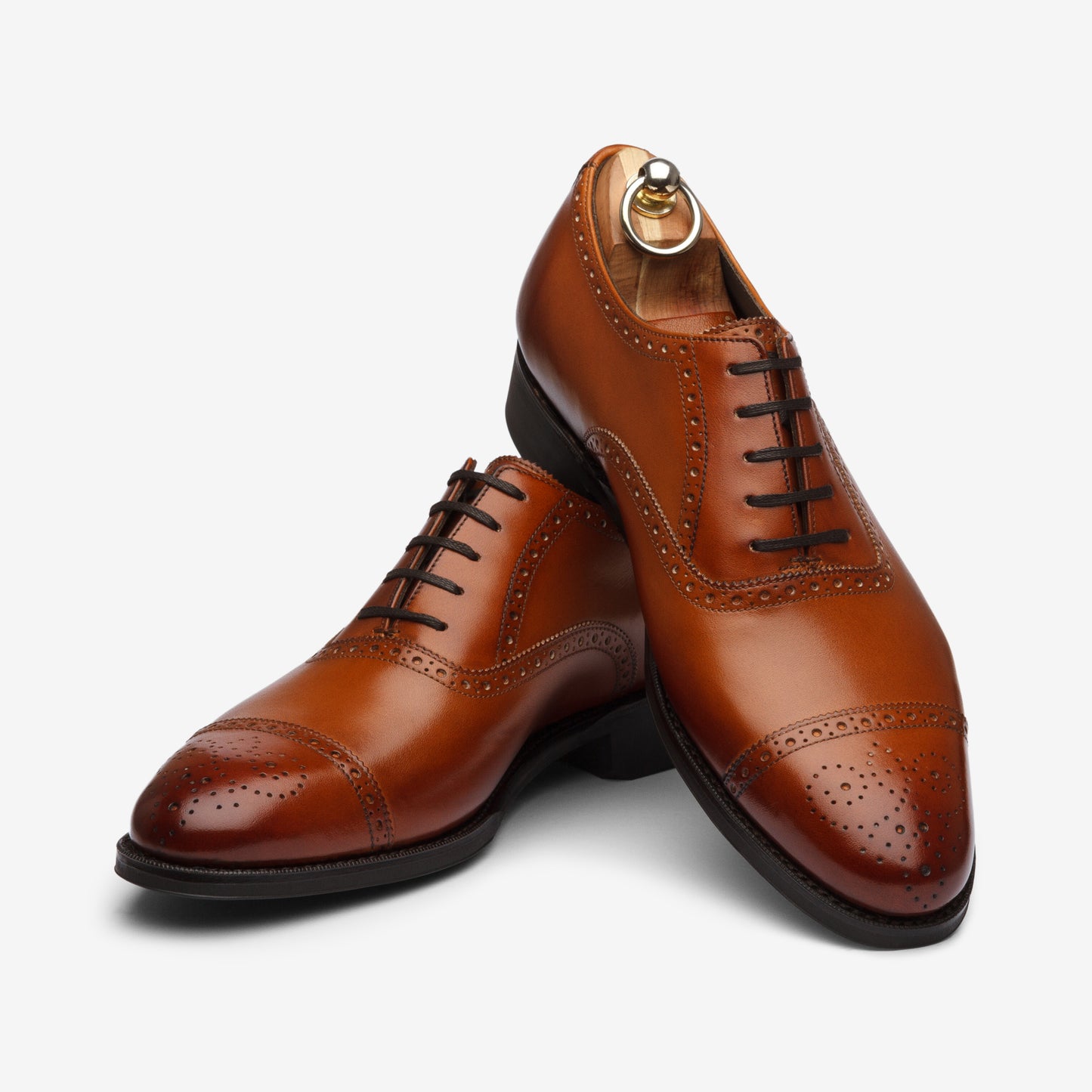 Semi Brogue Oxford - Tan - Zip Last