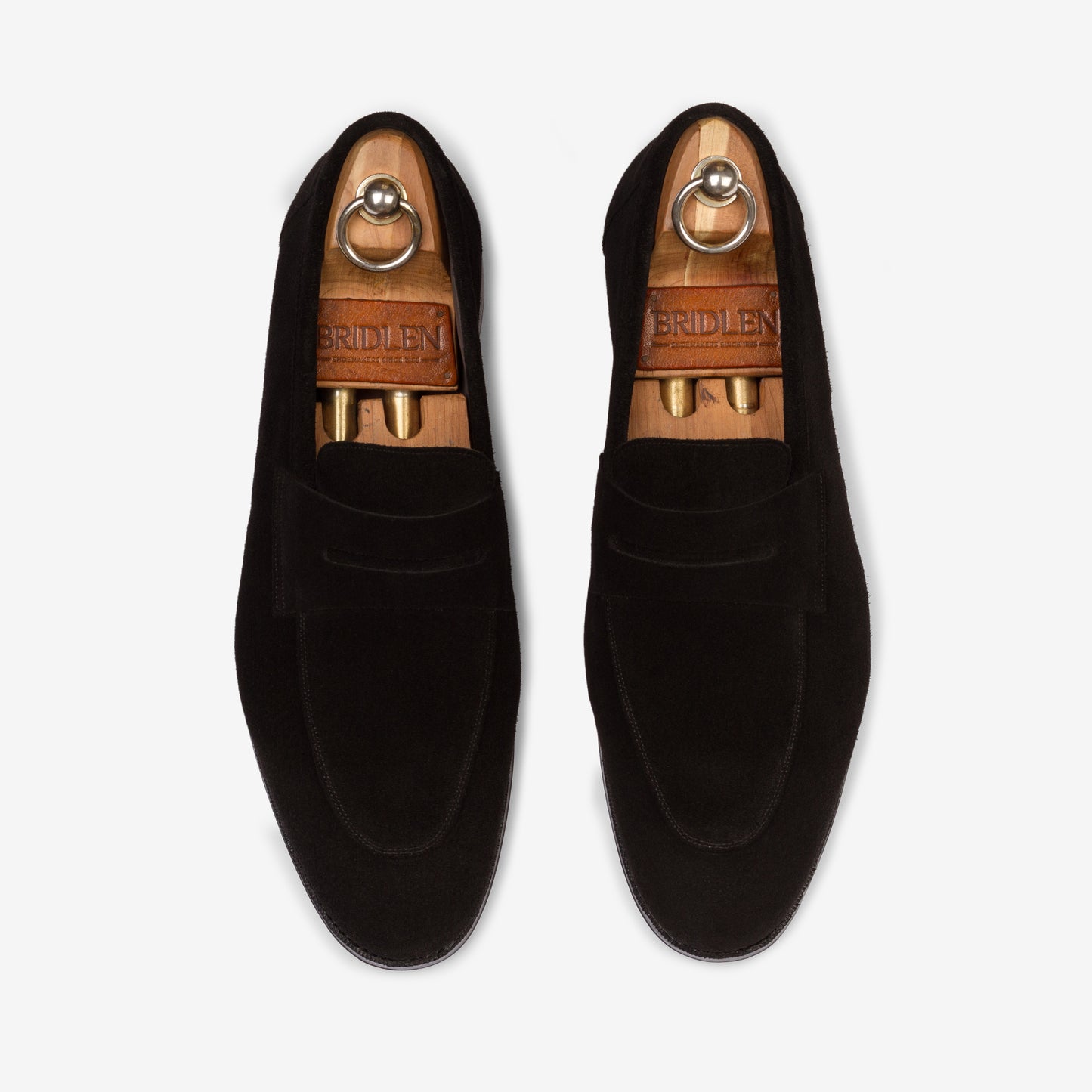 Folded Penny Loafer - Black Suede - Rufer Last