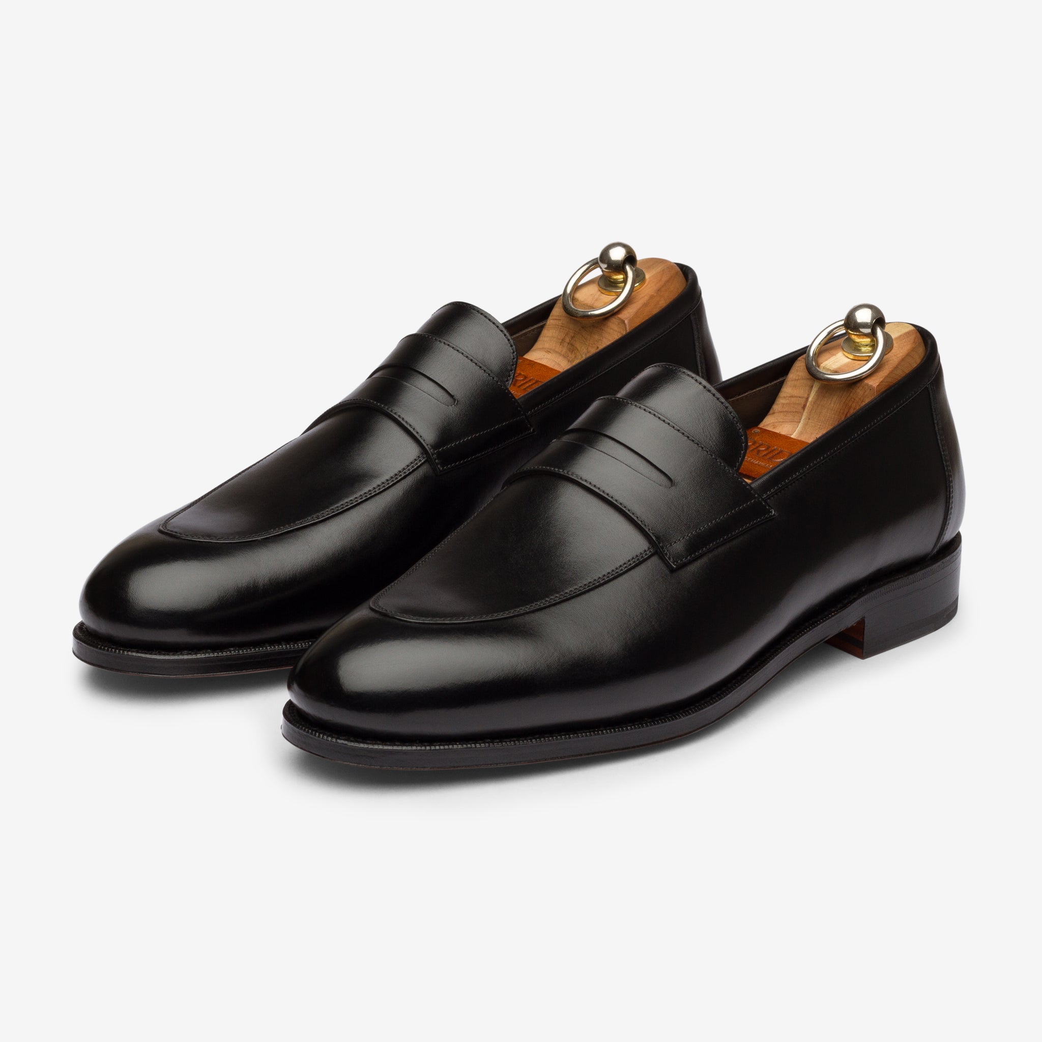 Folded Penny Loafer |  Black - Rufer Last