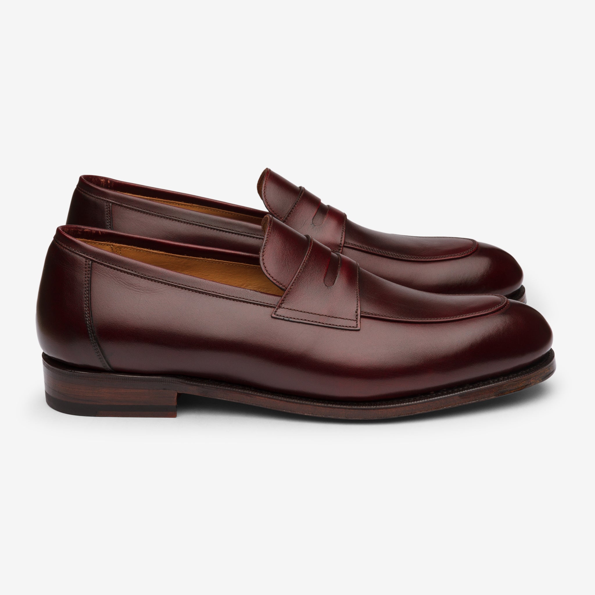 Folded Penny Loafer |  Burgundy - Rufer Last
